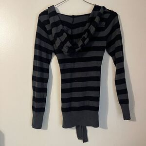 Epic threads tie cardigan striped XL juniors top long sleeve